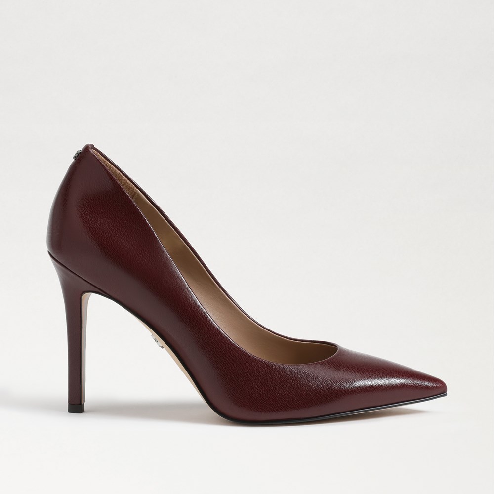 Burgundy pointed toe heels online