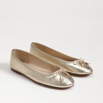 gold ballet flat