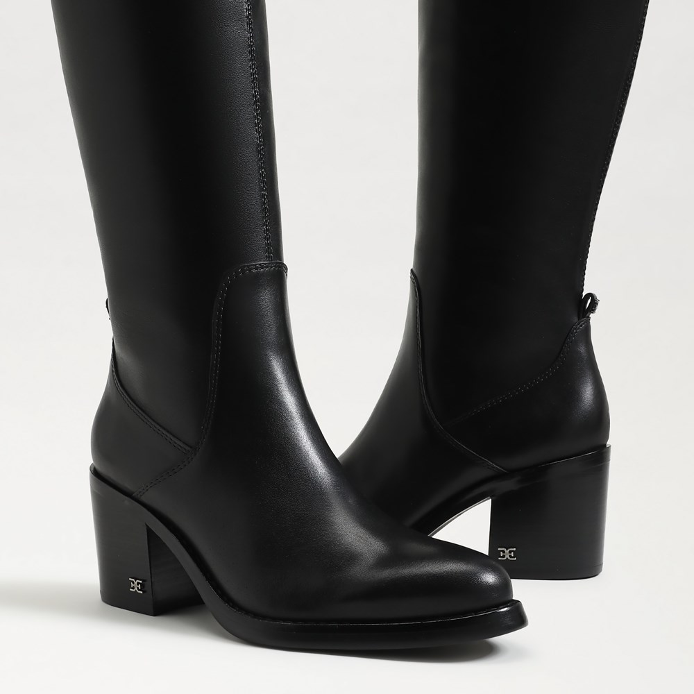 Leather knee high boots online