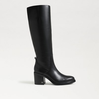 Black suede wide calf boots women's hotsell