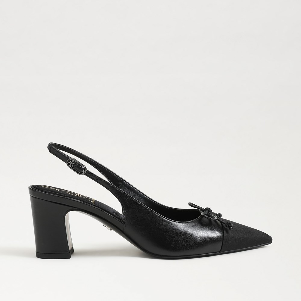 Black slingbacks block heel best sale