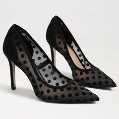 Sam Edelman Hazel Polka Dot Mesh Pointed Toe Pump Womens Heels